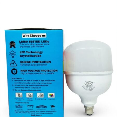 50W Industrial High-Power LED Dome Bulb (B22/E27) - Angle View