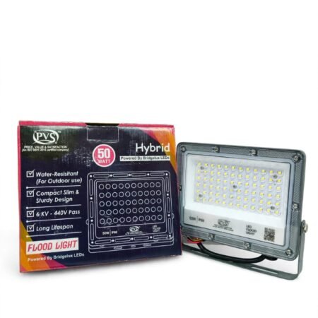 50W Heavy-Duty Hybrid LED Flood Light IP66 - Angle View